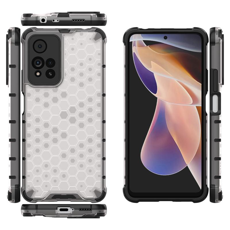 Shockproof Transparent Case For Redmi Note 11 Pro Plus 5G Honeycomb Armor Case Redmi Note 11 Pro Plus 5G Case For Redmi Note 11S