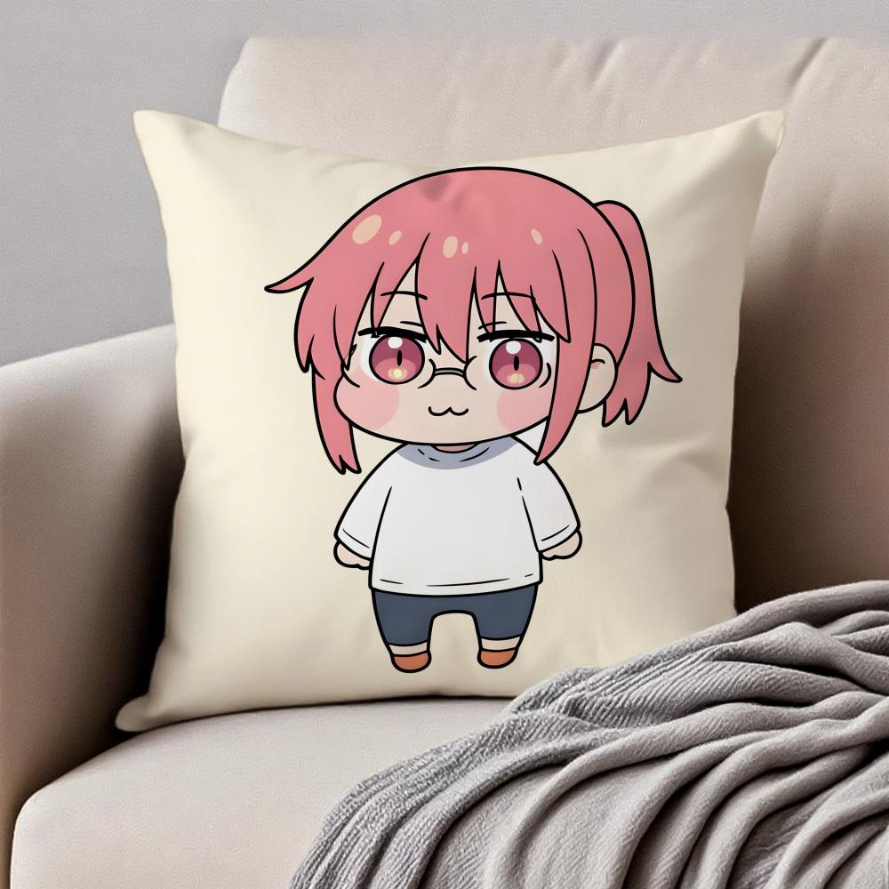 Cute Anime MMiss Kobayashis Dragon Maid Cushion Cover Pillowcase Antidustmite Invisible Zipper Short Plush Sofa Cushion