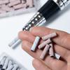 Kapturki Do Manicure I Pedicure Mandrele Nakładki Ścierne Mini Cylinder 3Mm Gradacja #240 Różowe 50 Szt.