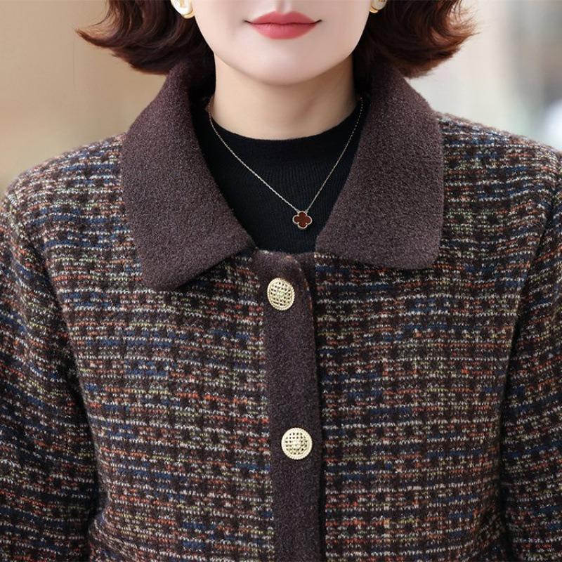 Padded jacket jacket new autumn and winter women's woolen top