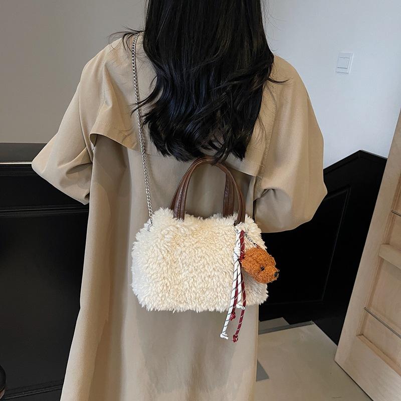 

Сумка Mao Mao женская сумка из овечьей шерсти модная трендовая сумка-мессенджер на одно плечо плюшевая сумка no pendant