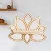 Lotus Wall Shelf Hanging Rack Versatile Wood Floating Home Decoration for Nursery Corridor