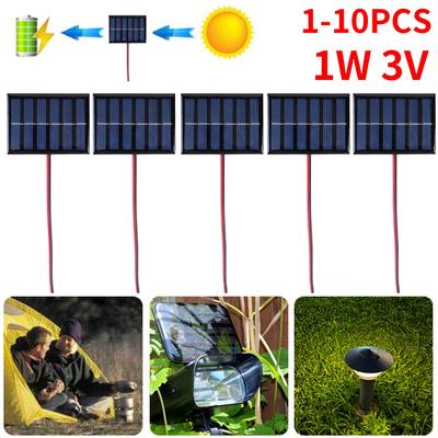 Mini Solar Panel Waterproof Hike Camping 1W 3V 100MA Cells Power Bank Battery Solar Charger for Mobile Phone Quick Charging