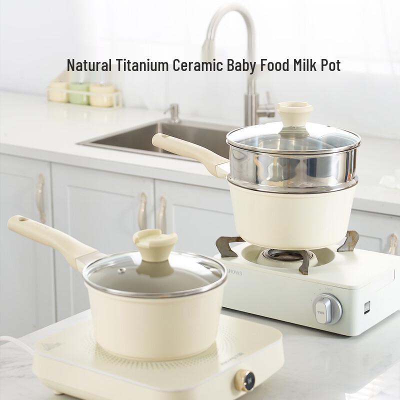 REDCHEF Titanium Ceramic Non-Stick Saucepan with Steamer Rack