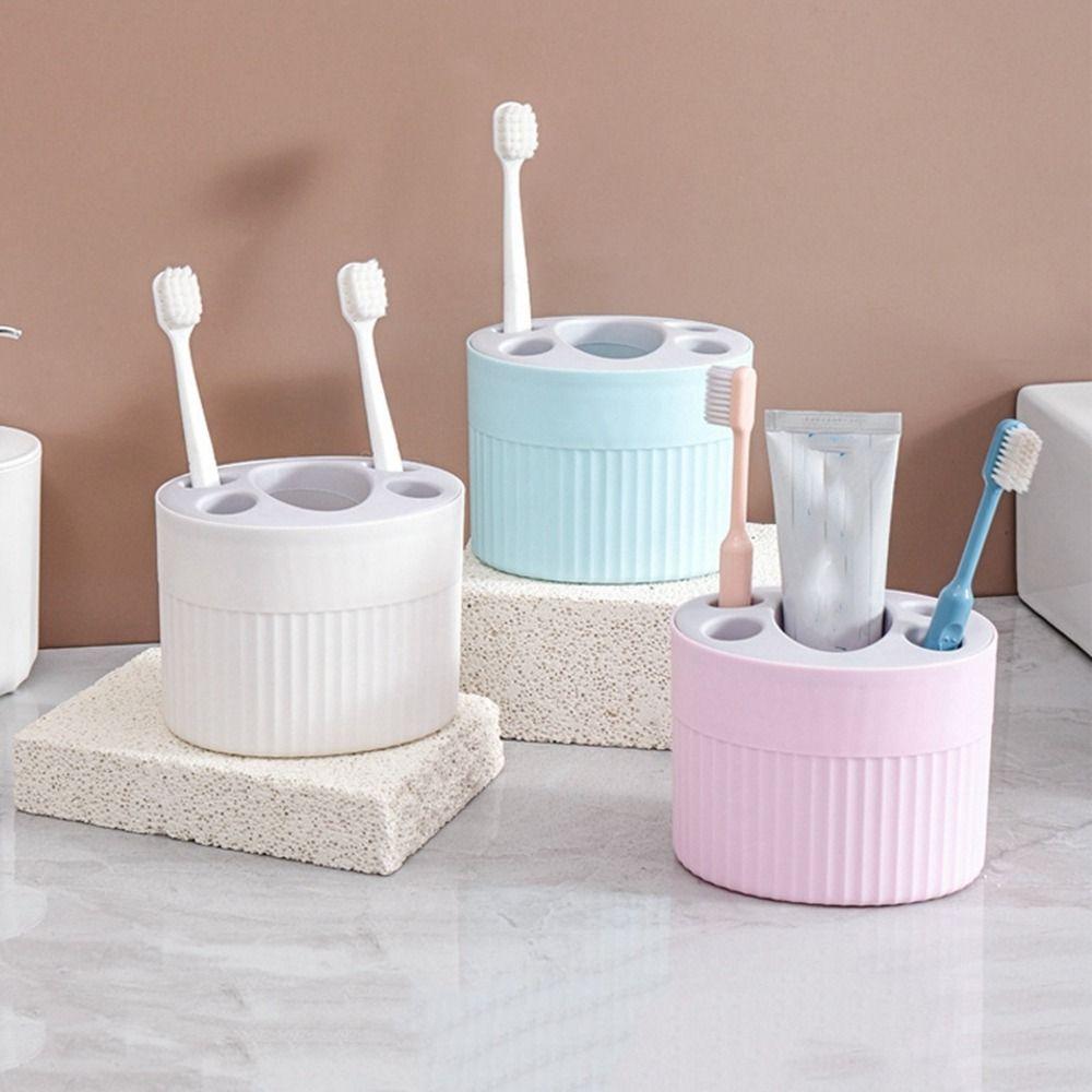 

Tabletop Toothpaste Storage Rack Plastic Makeup Brush Organizer Cosmetic Storage Box Desktop