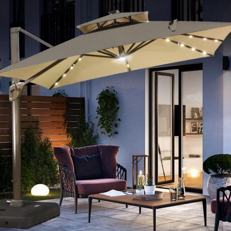Clip-on Solar Umbrella Light with Remote
