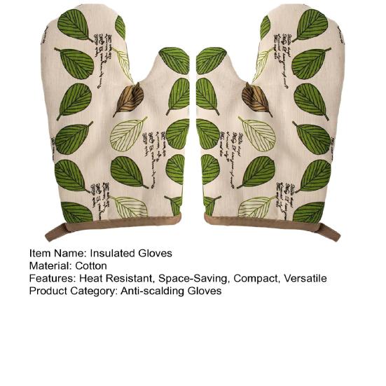 2Pcs Insulated Gloves Heat Resistant Oven Mitts with Hanging Loop Kitchen Gloves for Carrying Casseroles Microwave Bowls Baking Sheets Pot Holders