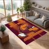 Brisbane Broncos Crystal Velvet Rug, Custom Name Text Personalized Non‑Slip Floor Mat for Home Decor Gift