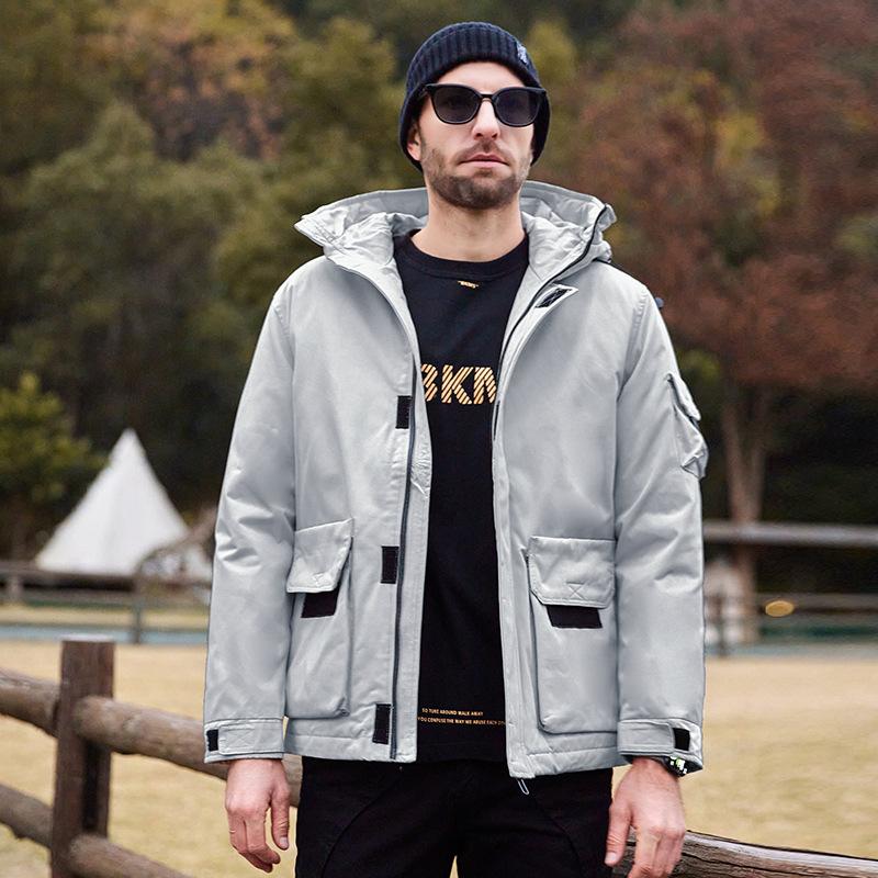 

Зимний пуховик мужской с капюшоном из белого утиного пуха универсальный парный рабочий утолщенный теплый уличный мужской пуховик куртка 4XL