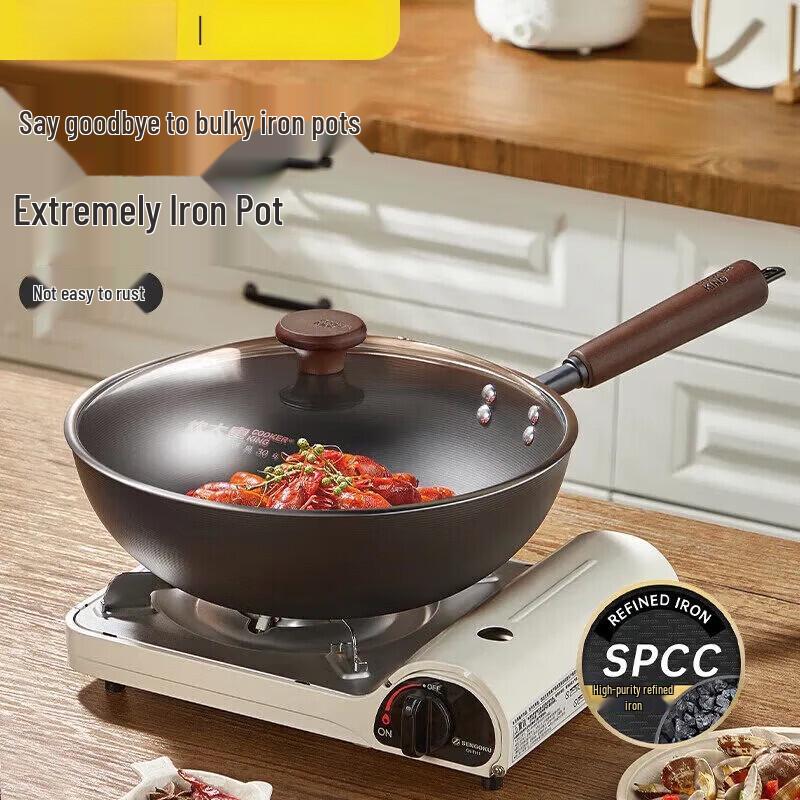 COOKER KING Healthy Coating-Free Iron Wok