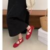 Flat Shoes Women Summer Pink Ballet Shallow Mouth Flats Sole Single Shoe Women's Soft Soled Mary Jane Shoes Pumps Zapatos