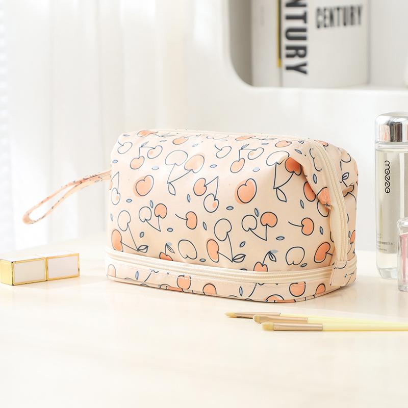 

Fashionable Toiletry Bag Cute Double-layer Makeup Bag Portable Travel Toiletry Bag Handbag Large Capacity Cosmetics Storage Bag Women s