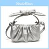 Bow Sweet Decoration Pleated Design Women Mini Leisure Shoulder Bag Crossbody
