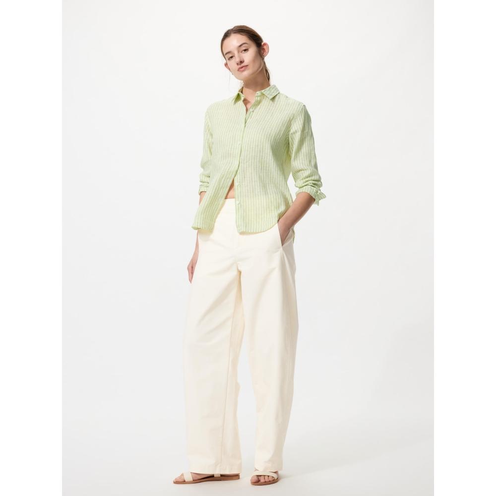 Uniqlo Premium Linen Shirt  Long Sleeve  Stripe B