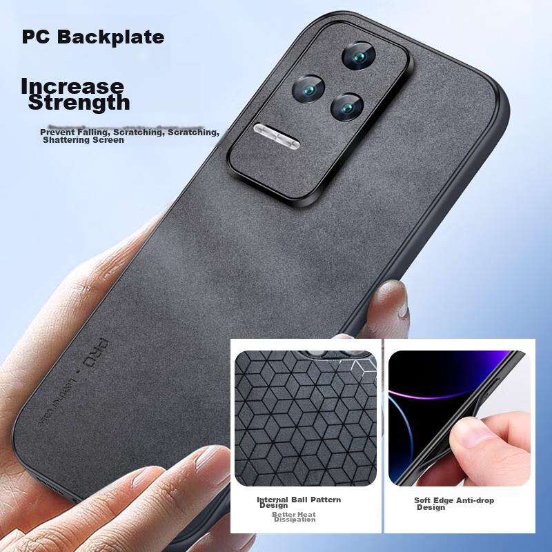 Redmi K50 Phone Case, Redmi K50Pro Protective Cover, Shockproof Camera Full Protection Soft Case, Simple Silicone Outer, WoAnd Leather Case, Black