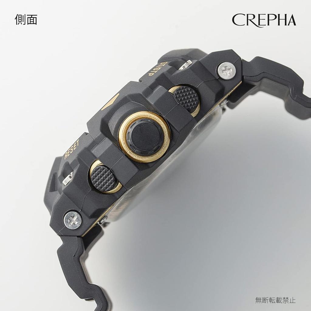 [Clefa] Digital Ana Men's Watch Waterproof Stopwatch Urethane Belt Black TS-AD093-GD