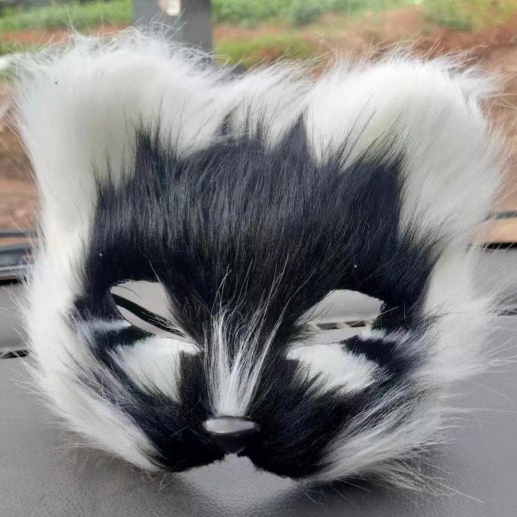 

Унисекс Пушистая маска лисы и перчатки-хвосты кошки для Хэллоуина, маскарада, косплея