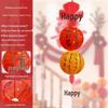 Ancient-Style Wedding Lantern with Fu Character: Tea Ceremony & Waterfall Scene Decoration