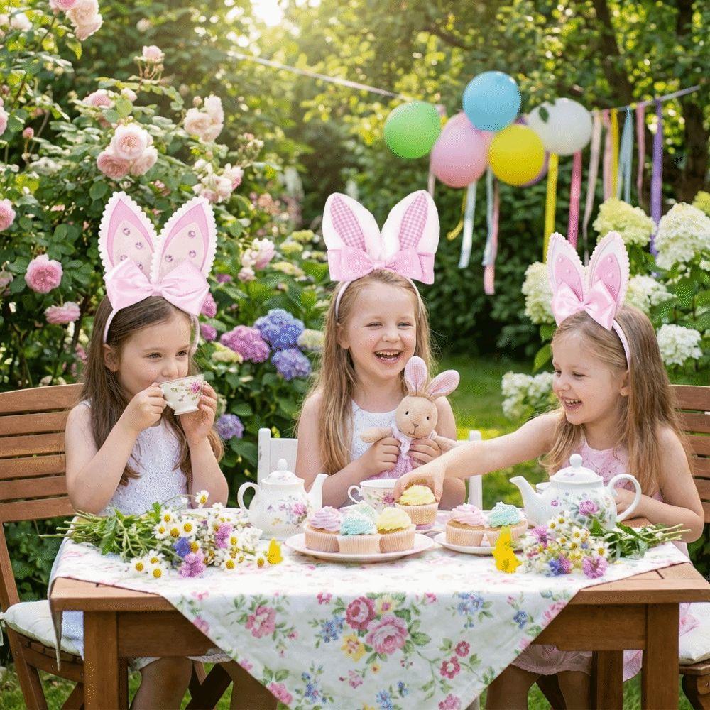 Long Ears Bunny Ear Headband Non-slip Bunny Head Wear Easter Headpiece  Birthday Party