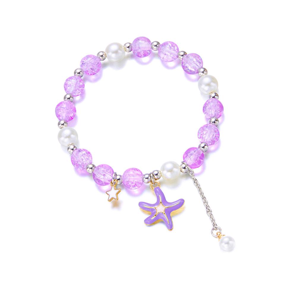 Elegantes Armband mit Anhänger aus Seesternschale, leichtes minimalistisches Schmuckstück, bequeme Perlen-Handkette, Geschenk für Frauen