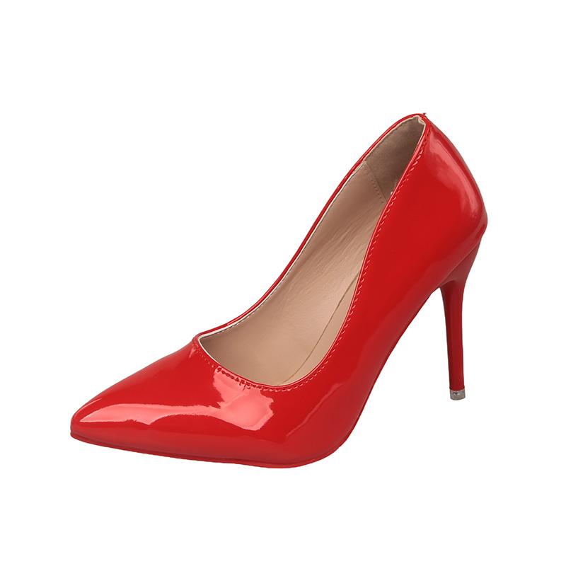 Fashion 2025 New Temperament Super High Thin Heels Shoes Women Pumps Pointed Toe Colorful Patent Leather Stiletto Wedding Shoes