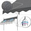 Terrace Sunshade Foldable and Retractable Sunshade Rain and Sun Protection Side Sunshade Eaves Outer Door Canopy Awning