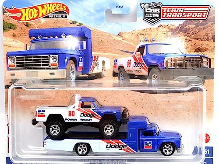 

MATTEL HOTWHEELS Маттел Хот Вилс 1:64 Scale Team Transport T Case [ 80 Dodge Macho Power Wagon & Retro Rig] [Предмет]