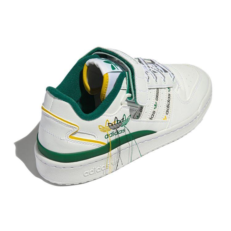Adidas Originals Forum Low Velcro Low Top Skate Shoes Unisex Sneakers White Green GX3001