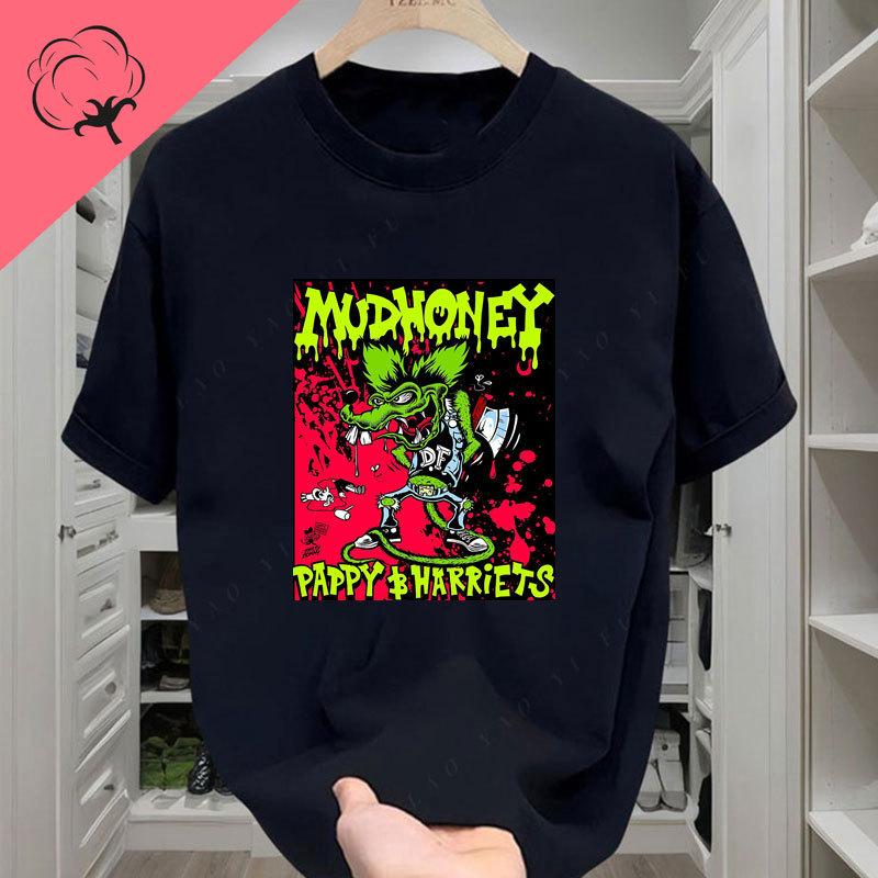 Rare Mudhoney Band TShirt Vintage 1990s Style Grunge Rock Tee Skull Skeleton Cool Fashion Weird Short Sleeve Tee Unisex Shirts