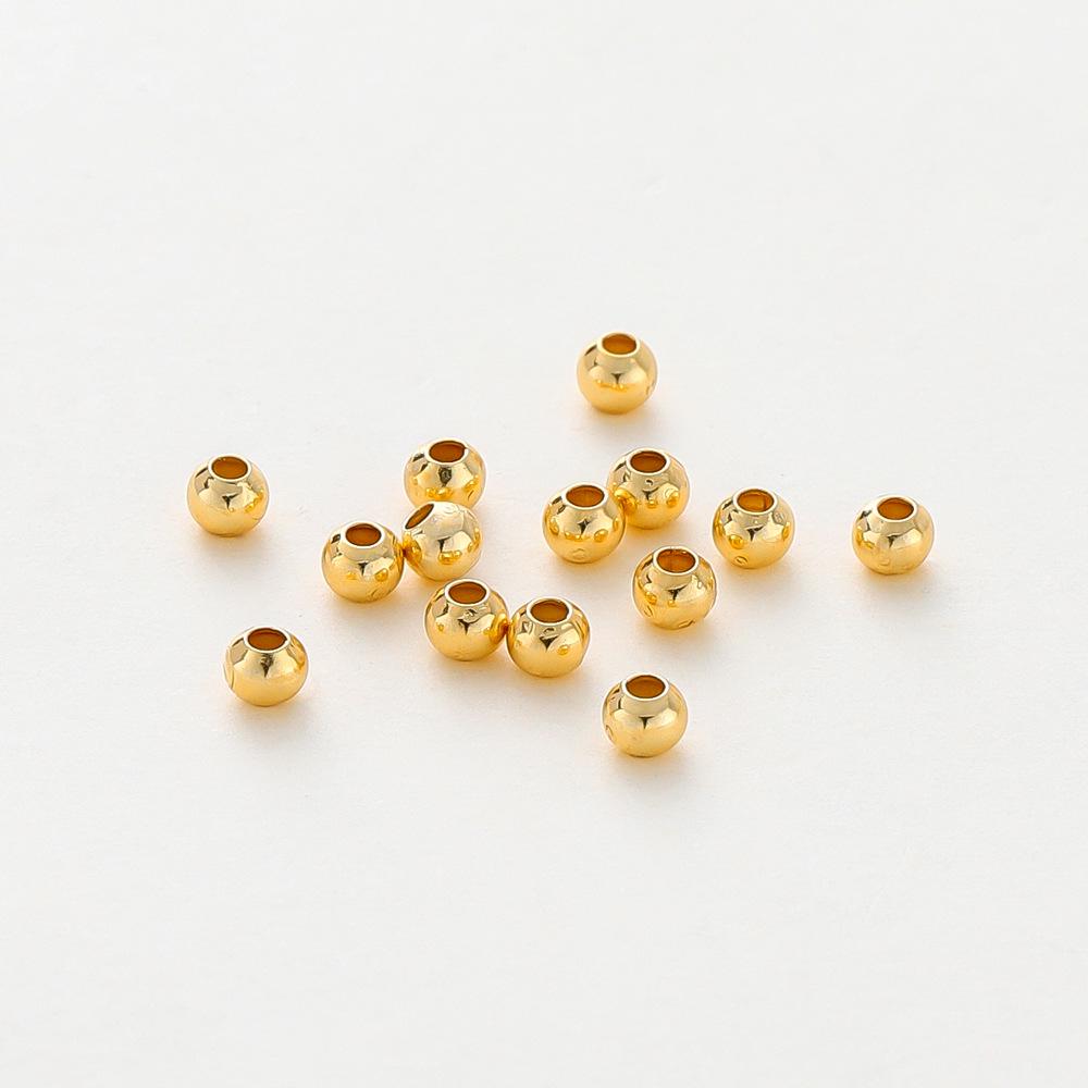 18k Gold-Plated Pure Copper Beads for DIY Jewelry: Bracelet & Necklace Accessories