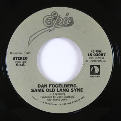 Disque 7 pouces DAN FOGELBERG - Same Old Lang Syne / Hard To Say 1503087 Epic, Full Moon US Rock Occasion
