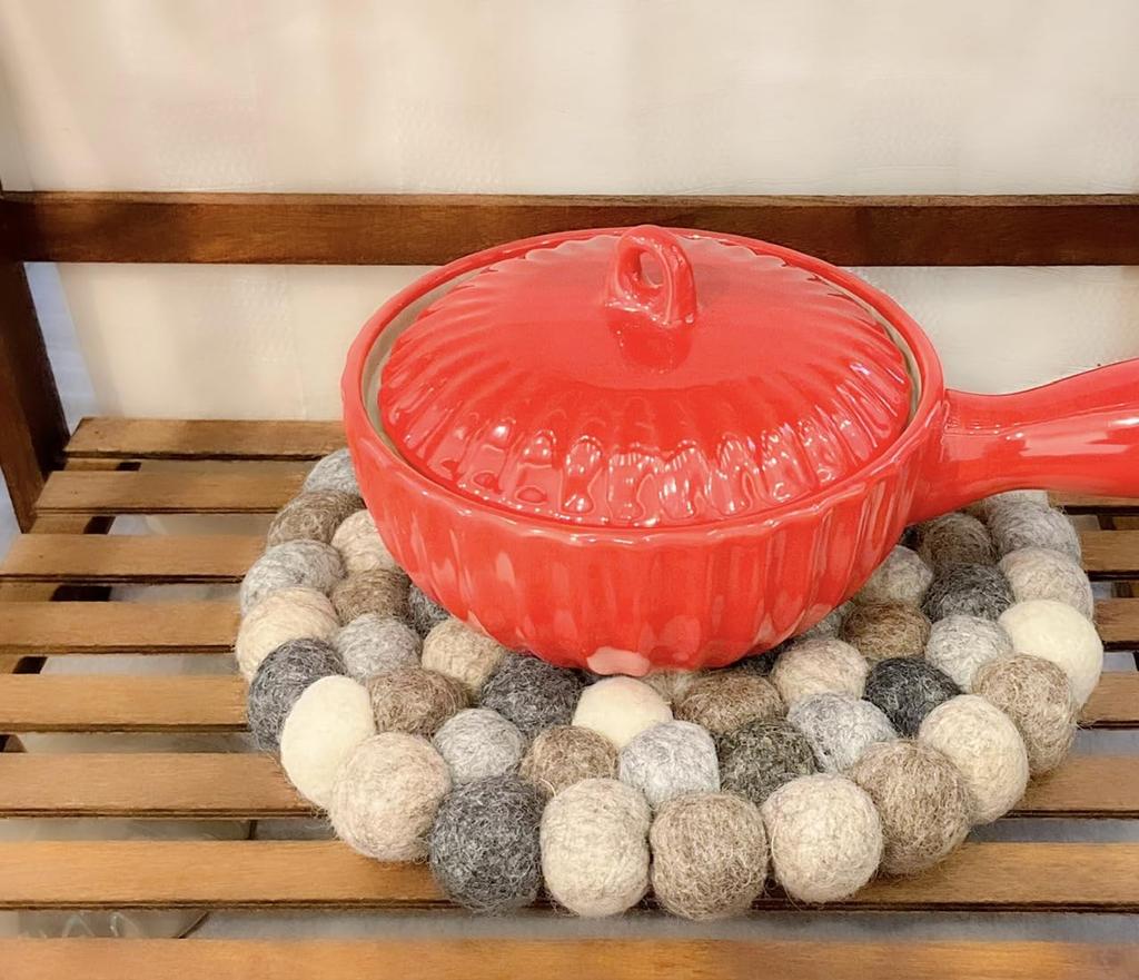 Trivet, Felt, Wool, 100% Natural Materials (Monochrome)