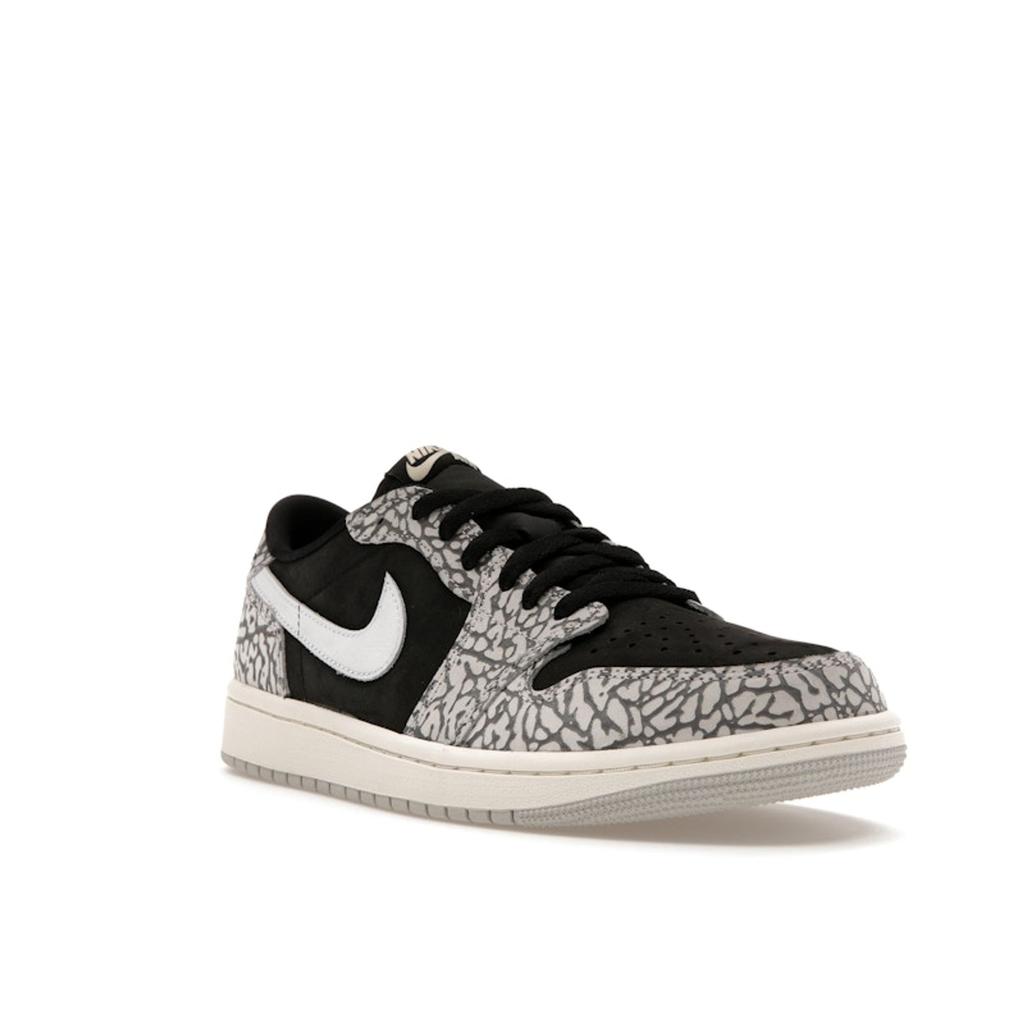 Air Jordan 1 Retro Low OG Black Cement Unisex Sneakers Muslin Tech-Grey White CZ0790-001