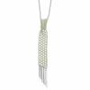 Minimalist Pearl Tie Woven Beads Necktie Long Necklace Tassel Necklace  Women