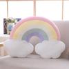 55x33cm Fantastic Ultra Soft Rainbow Plush Pillow Stuffed Sky Pillow Pink Red Decoration for Sofa Chair