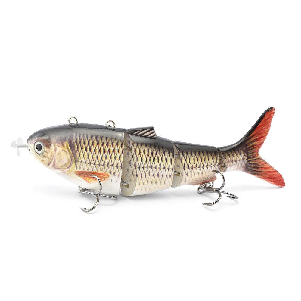 Rechargeable LED Electric Multi-Section Vibrating Fish Lure with Propeller Motor