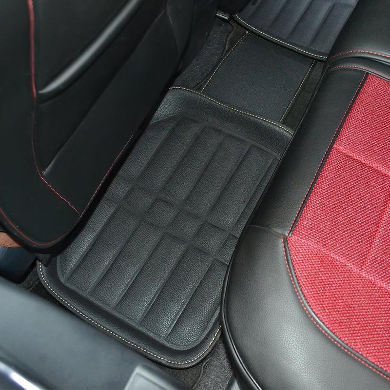 5pc Universal Car Floor Mats Floorliner Front&rear Carpet All Weather Mat Black