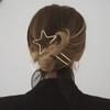 Hollow U Shaped Hair Stick Women Hair Sticks Love Heart Star Bride Hair Styling Accessories Gold Sliver Metal Hairpins Barrettes