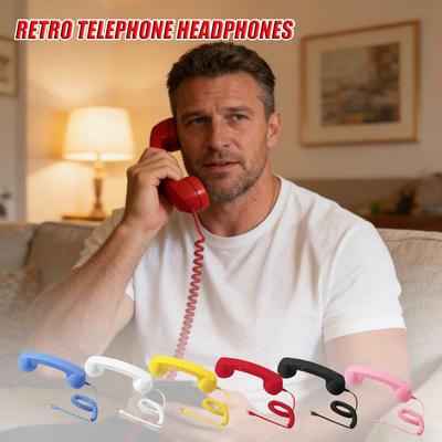 Type- Retro Telephone Landline Handle Receiver, Telephone Handset For Mobile Phone, Vintage Plug In Handhe 1m