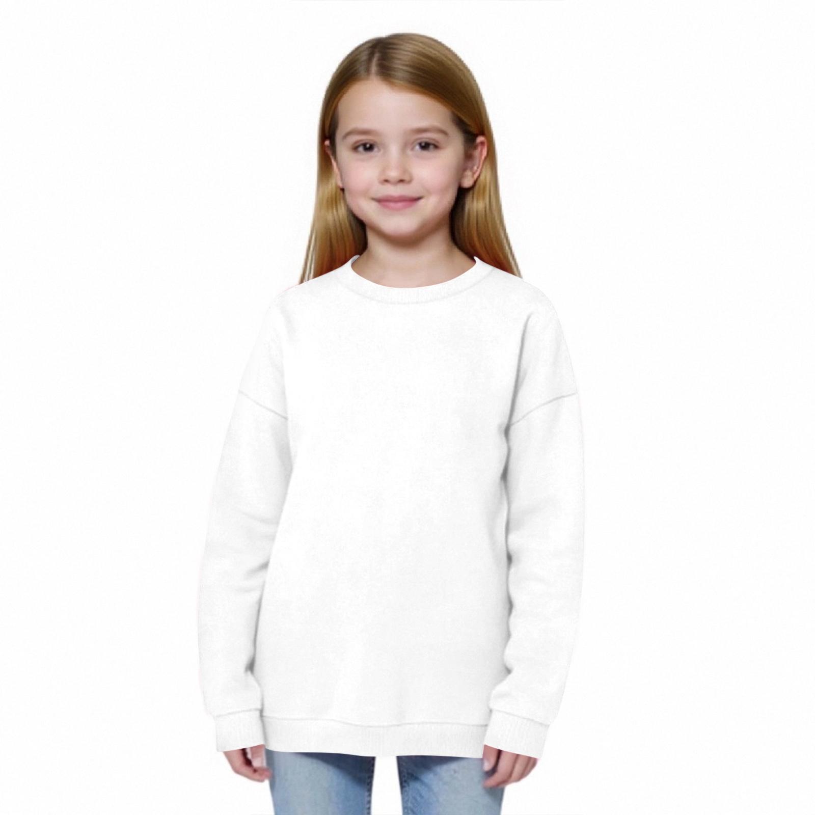 

Детская толстовка с капюшоном для мальчиков и девочек, модная толстовка с длинными рукавами и принтом 160 белый