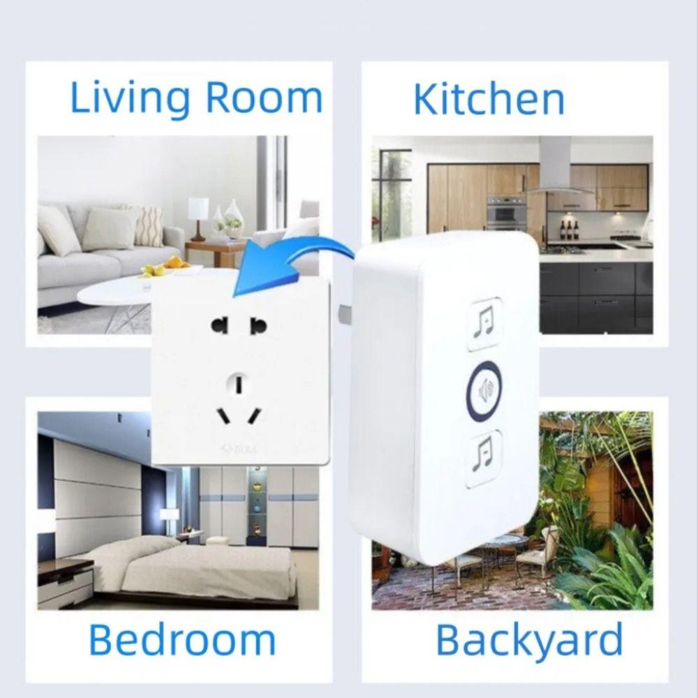 300M Range Wireless Doorbell 60 Chimes Welcome Doorbell Adjustable Volume Smart Doorbell  Apartment