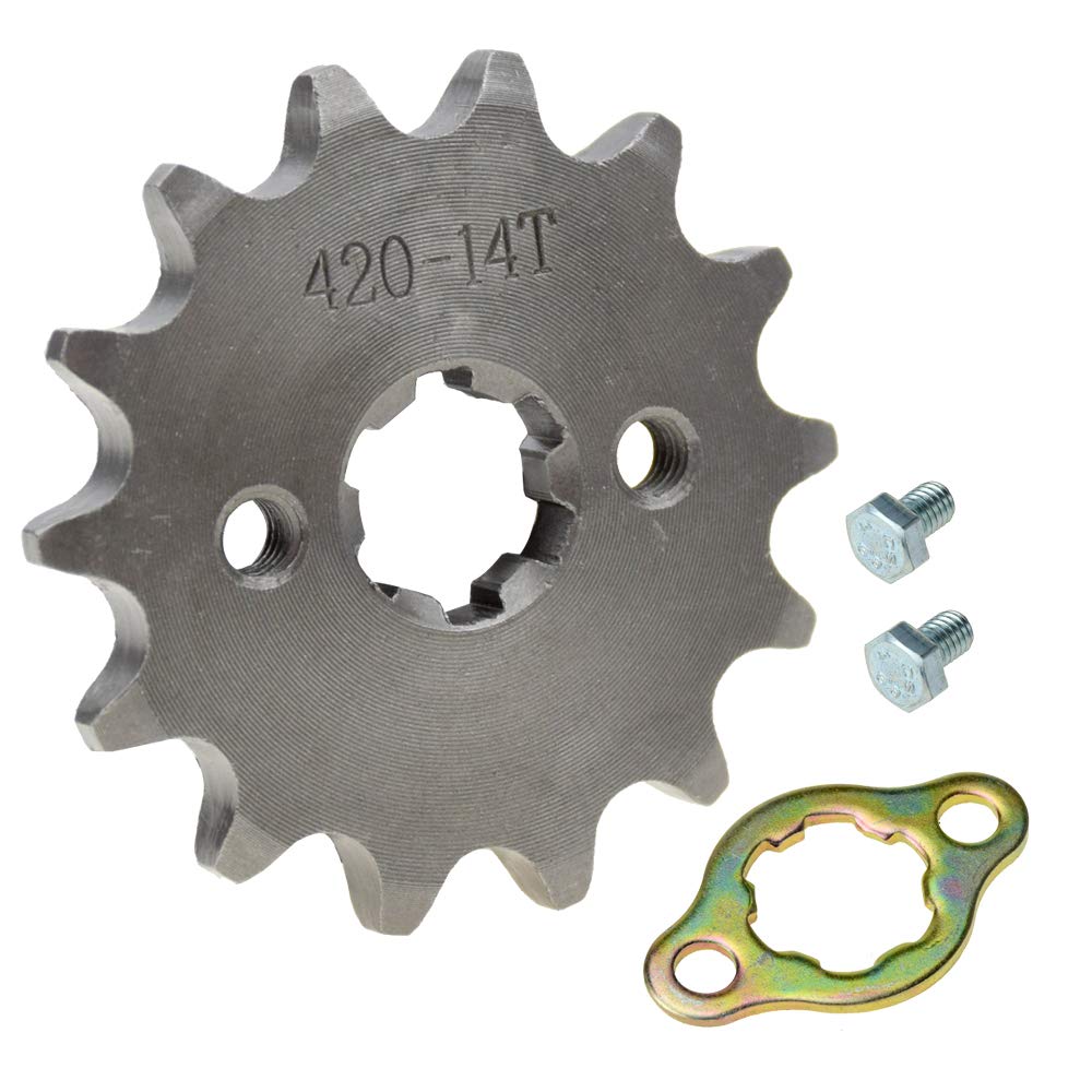 HIAORS 420 14T 17Mm Motorcycle Front Engine Sprocket For 50Cc 70Cc 110Cc 125Cc 140Cc 160Cc Z50 CT70 Speed Mini Bike TaoTao Roketa Coolster Sunl Lifan