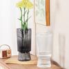 Hydroponic Flower Vase Transparent Vertical Grained Glass Design Vase Reusable PET Modern Nordic Style Vase for Flowers Pothos