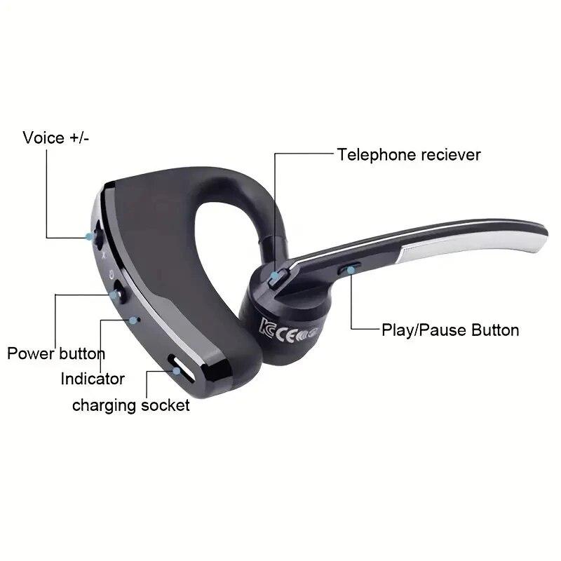 V8 Bluetooth Earphone Wireless Stereo HD Headphones V9 Bluetooth Hands In Car Kit With Mic For iPhone Samsung Huawei Phone