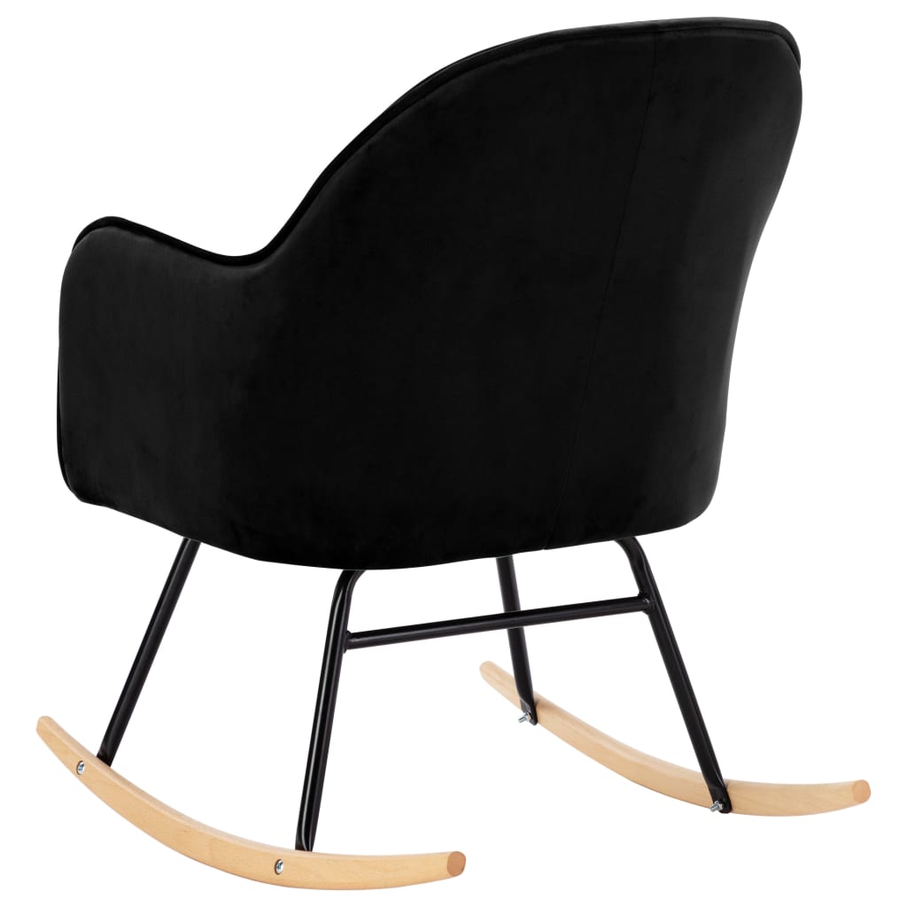 Rocking Chair Black Velvet