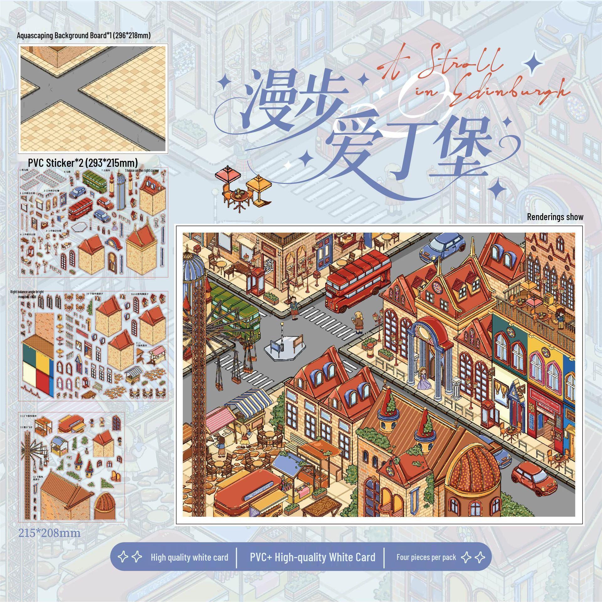 

Mr. Paper Large Scenery Sticker: City Roaming 3D Cabin Children s Educational Quiet Book