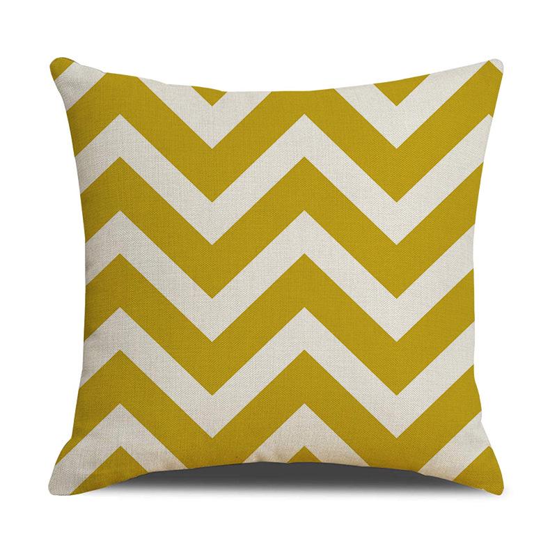 

Home Solid Color Geometric Linen Pillow Cover Digitally Printed Geometric Pattern Pillow Cushion Pillow Cover linen 45 * 45cm