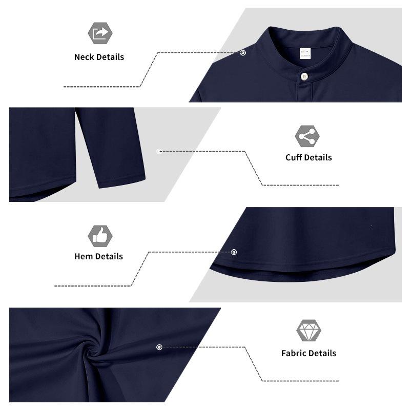 Men S Long Sleeve Henley T Shirt With Chest Pocket Casual Top