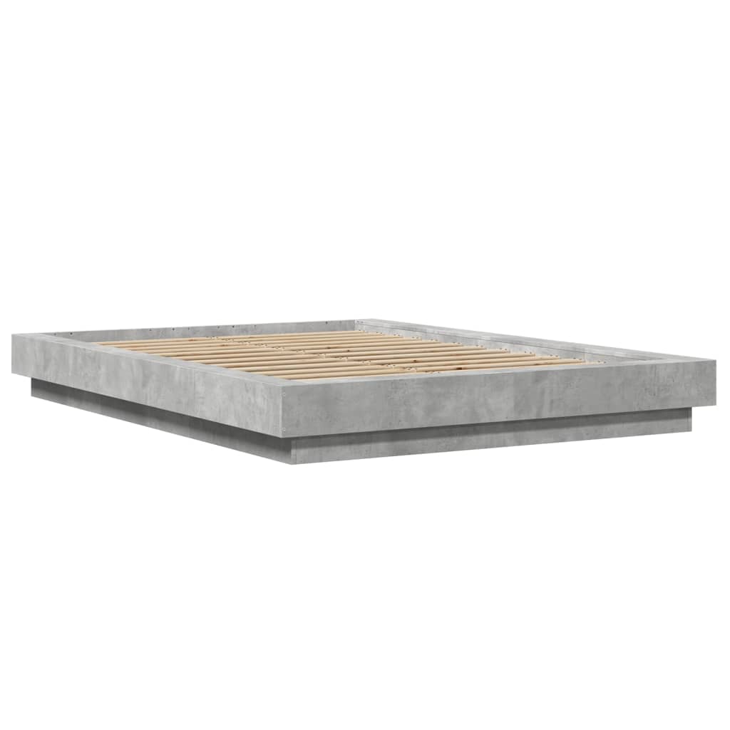 Bed Frame Concrete Grey 120x200 cm Engineered Wood