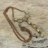 Citrine Rough Necklace Electroformed Copper Necklace Adjustable Chain Necklace Handmade Electroformed Jewelry Gemstone Necklace Gift For Her